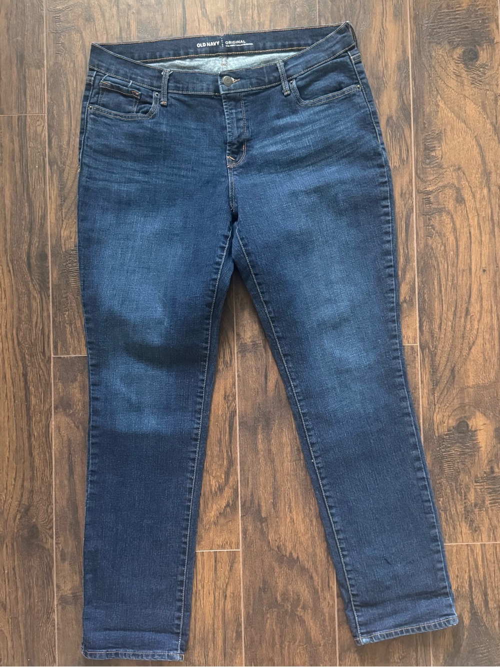 Old Navy Original Straight Mid Rise Jeans Size 14 Long
